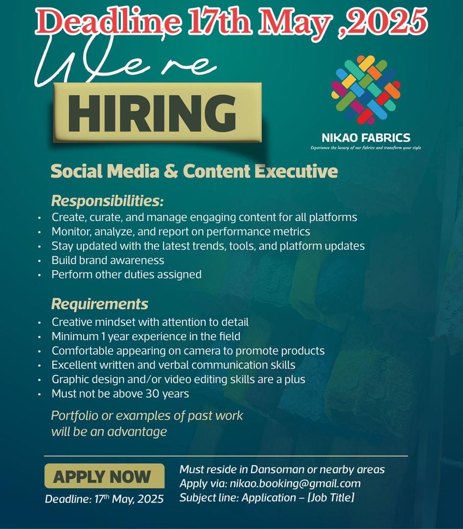 Social Media & Content Executive