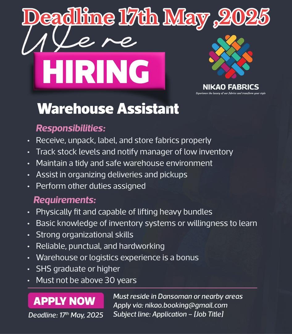 Warehouse Assistant