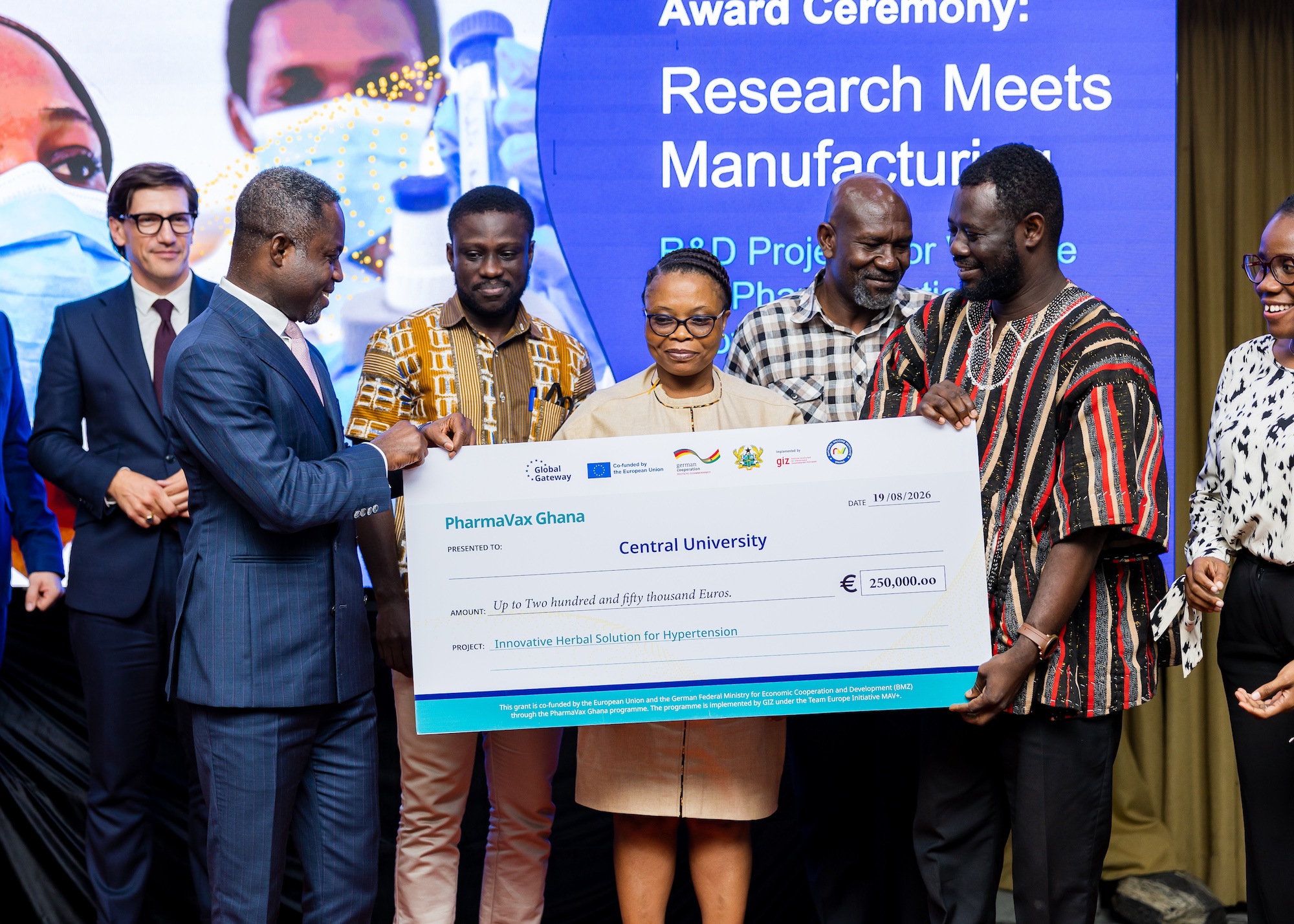 Central University School of Pharmacy partners with Ernest Chemist Limited to secure 250,000 Euro Grant